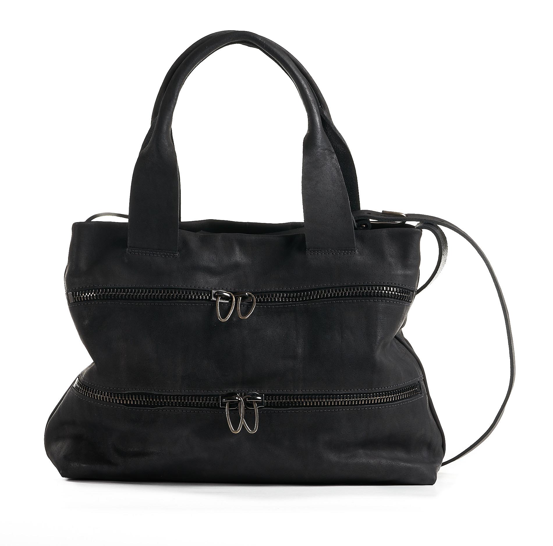 daniele basta leather and silver bags - FRONT